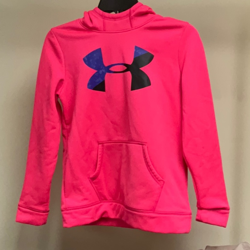 Under Armor bright pink hoodie